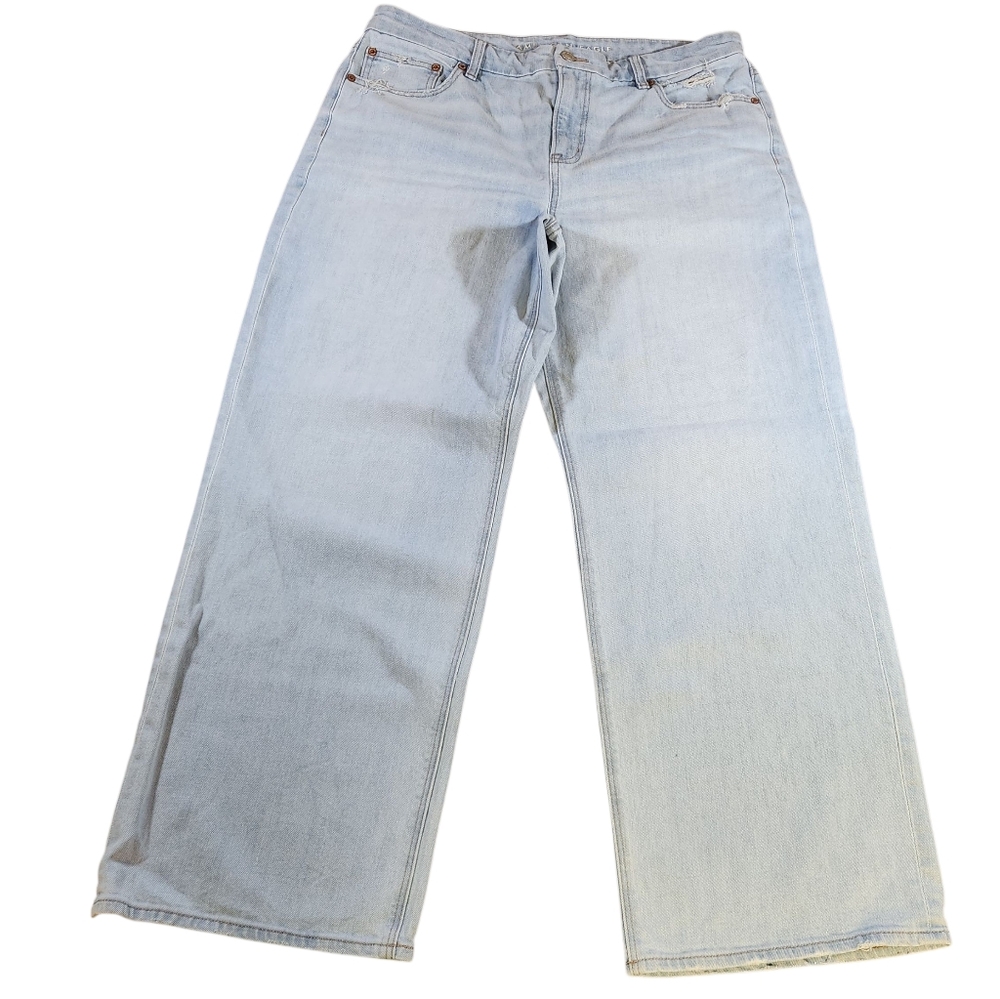 American Eagle Outfitters Light Wash Wide Leg Jeans